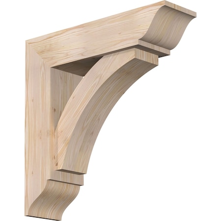 Thorton Traditional Smooth Bracket W/ Offset Brace, Douglas Fir, 7 1/2W X 28D X 28H